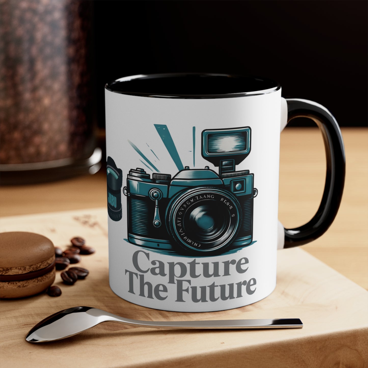 ✅ AU/NZ Vintage Camera Accent Mug - Capture The Past, Coffee Lover Gift, Photography Merchandise, Retro Gift, Tea Cup