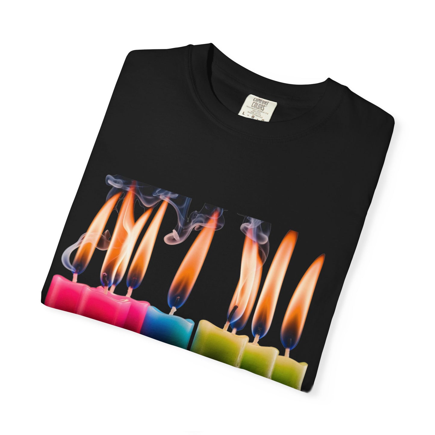 ✅ AU/NZ Colorful Candle Glow T-Shirt | Unisex Casual Tee for Art Lovers, Gift for Birthday, Artistic Clothing, Creative Fashion, Summer Edition