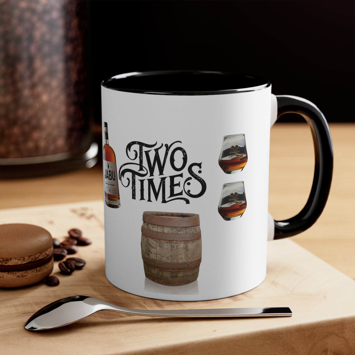 ✅ AU/NZ Stylish Whiskey Accent Mug, Black Handle, Unique Coffee Cups, Gifts for Whiskey Lovers