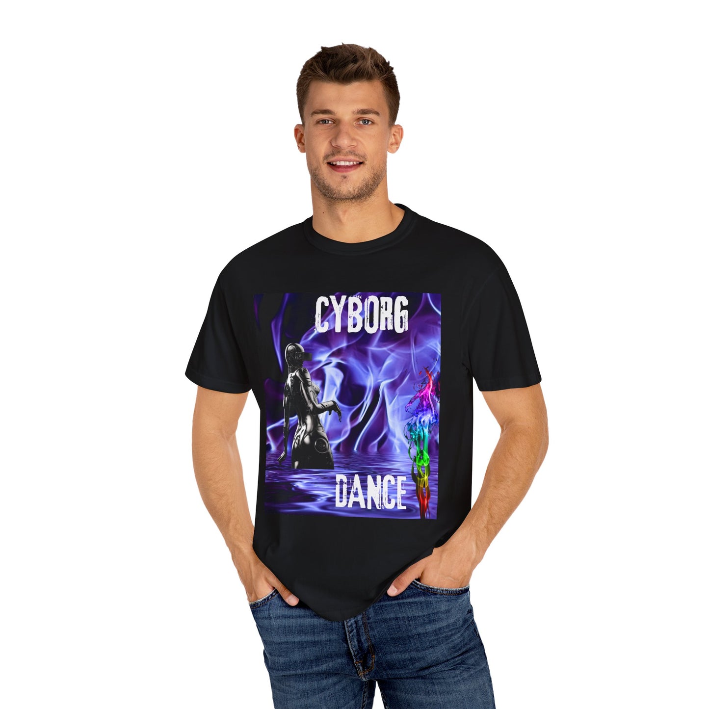 ✅ AU/NZ Unisex Garment-Dyed T-shirt Cyborg Purple