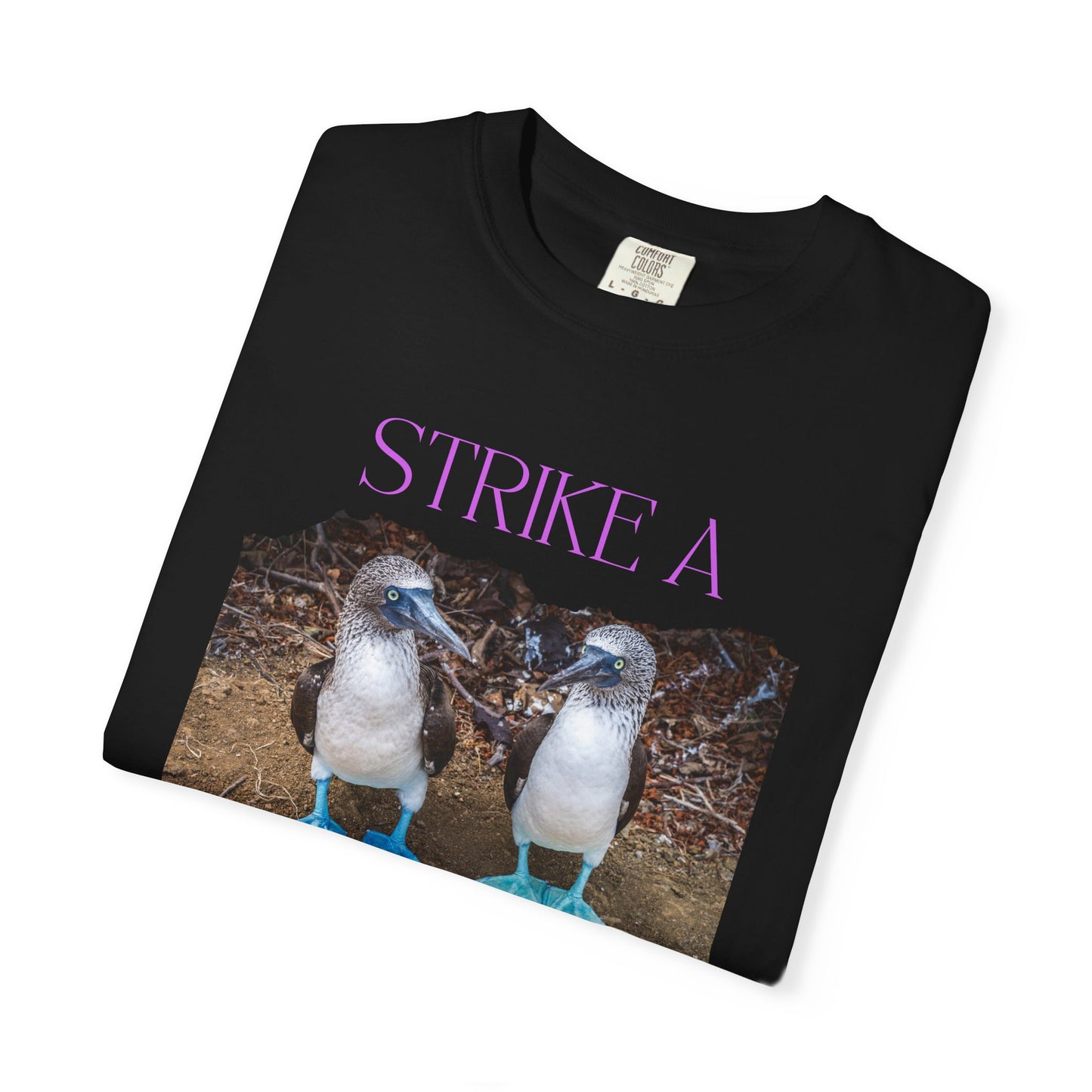 ✅ AU/NZ Unisex Garment-Dyed T-shirt AU/NZ Strike A Pose Blue Feet