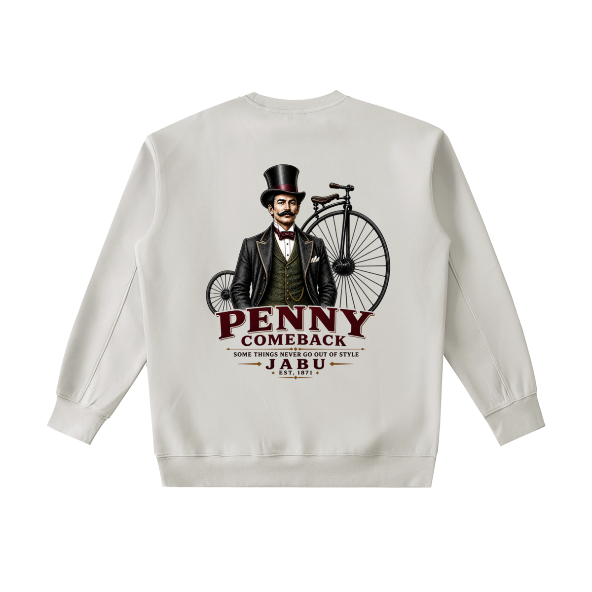 Penny Comeback Vintage Bicycle Graphic Heavyweight Crewneck Sweatshirt
