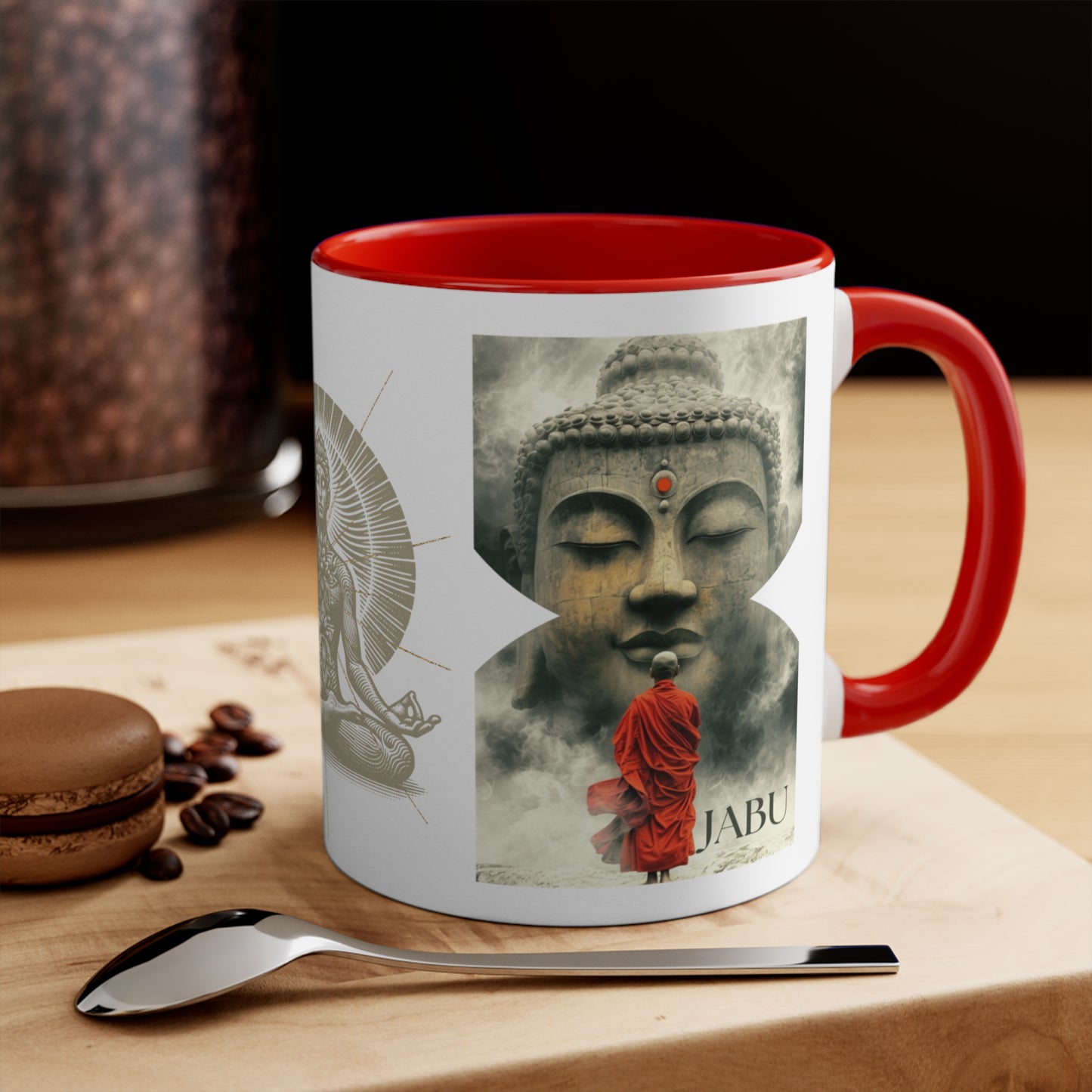 ✅ AU/NZ Colorful Buddha Accent Mug - Spiritual Coffee Cup, Meditation Gift, Mindfulness Tea Mug, Yoga Lover's Drinkware, Unique Home Decor