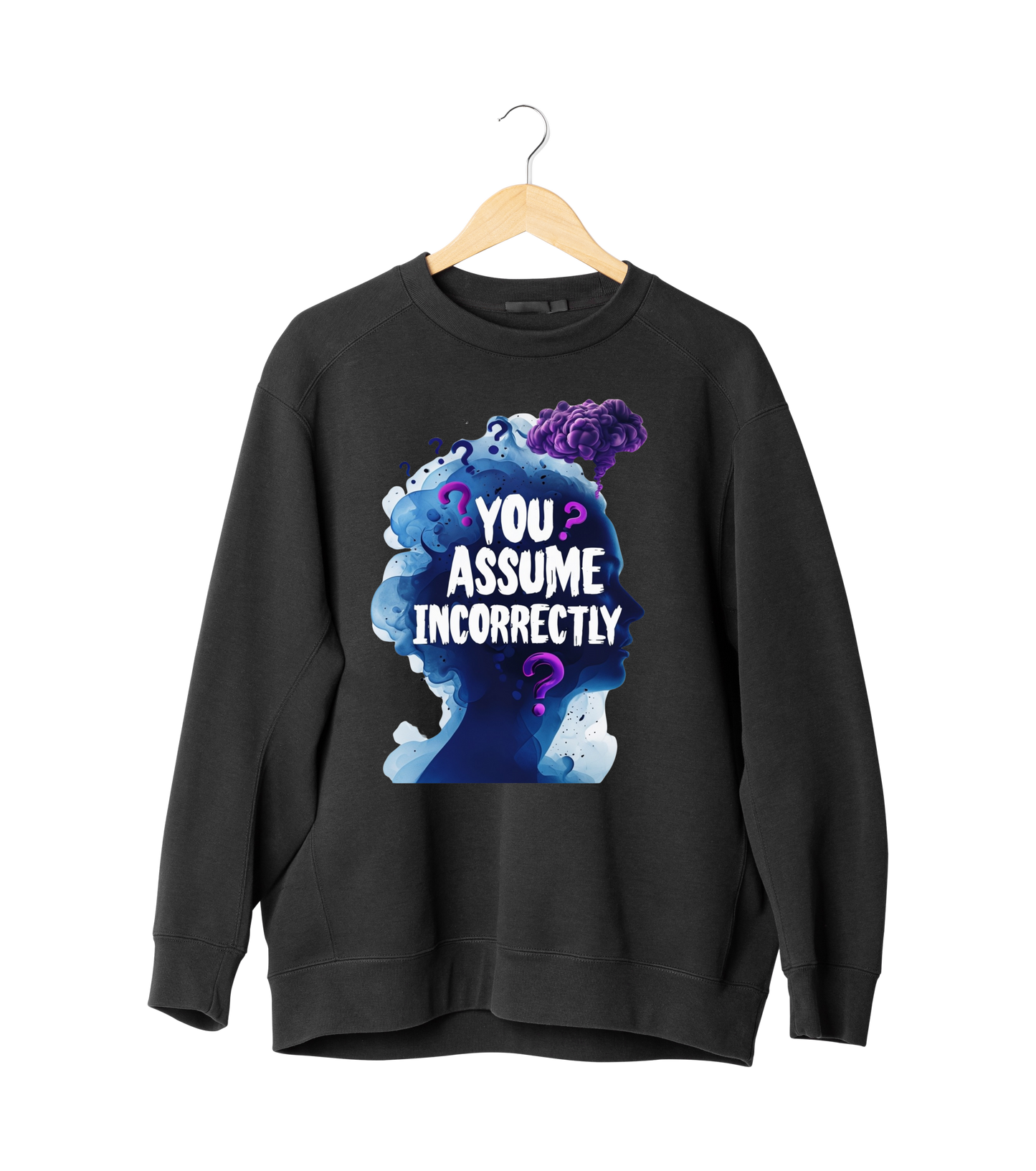 ✅ AU/NZ Unisex Heavy Blend Crewneck Sweatshirt - 'You Assume Incorrectly' Graphic