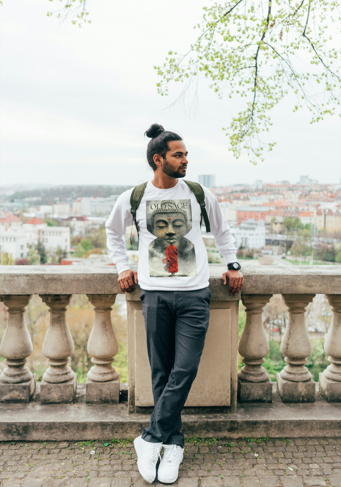 ✅ AU/NZ Spiritual Buddha Crewneck Sweatshirt - Unisex Heavy Blend™ SAGE