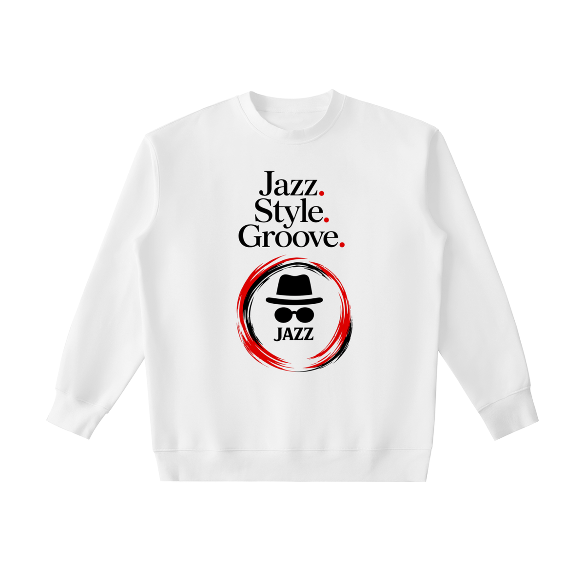 Jazz Style Groove Graphic Heavyweight Crewneck Sweatshirt