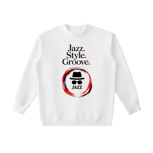 Jazz Style Groove Graphic Heavyweight Crewneck Sweatshirt