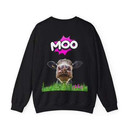 ✅ AU/NZ Funny Cow Moo Sweatshirt - Unisex Heavy Blend Crewneck MOO