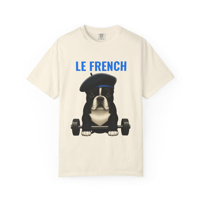 JABU GRIND – LE FRENCH: A Fun, Dog-Loving Gym Tee for NZ & AU Humans JABU© • JustAboutBeingU®