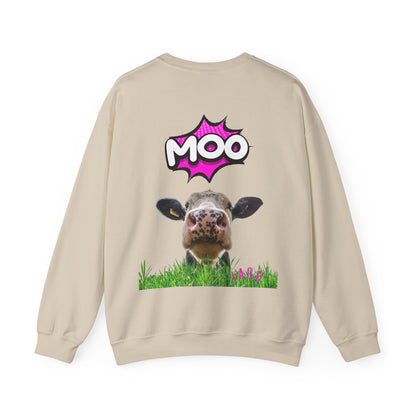 ✅ AU/NZ Funny Cow Moo Sweatshirt - Unisex Heavy Blend Crewneck MOO