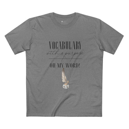 ✅ AU/NZInspirational Vocabulary Tee - 'Words with a Purpose' Graphic Shirt, Motivational Gift, Teacher's Appreciation, Casual Wear, Literary Lovers