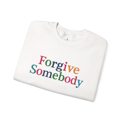 ✅ AU/NZ Forgive Somebody -Light Coloured-Unisex Crewneck Sweatshirt, Inspirational Gift, Cozy Casual wear, Thoughtful Message, Everyday Comfort, Perfect for Gifting