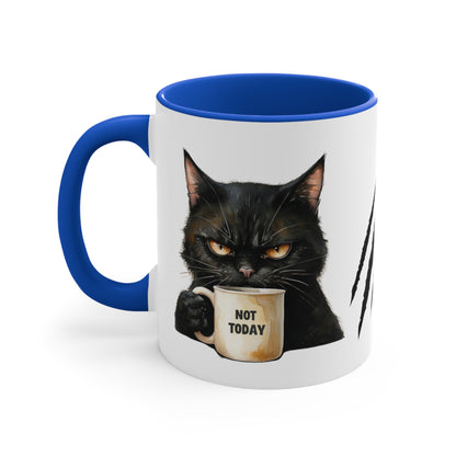 ✅ AU/NZ Colorful Accent Mugs, 11oz , Cats, Not Today