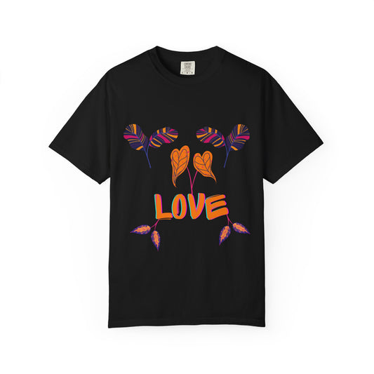 ✅ AU/NZ Love Flowers Unisex Garment-Dyed T-Shirt - Nature-Inspired Gift for All Occasions
