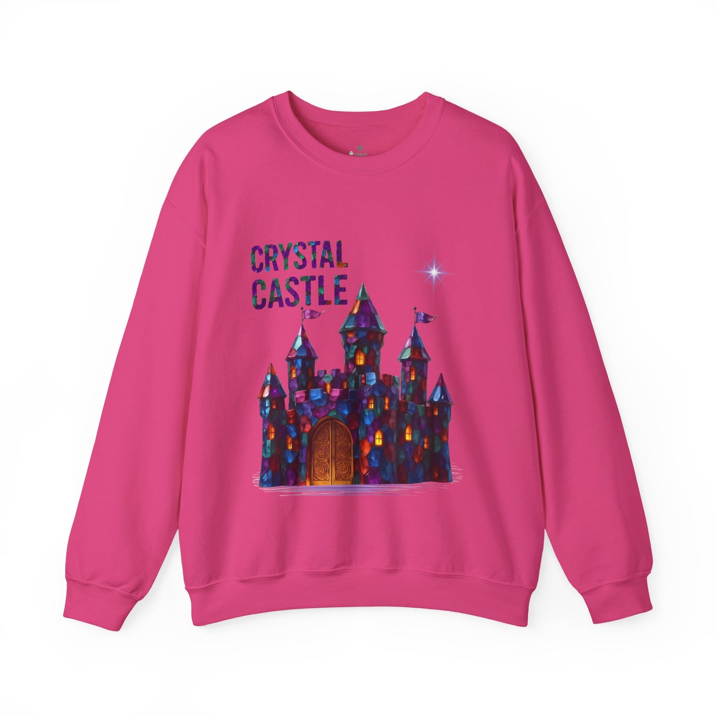 ✅ AU/NZ Magical Crystal Castle Crewneck Sweatshirt, Cozy Unisex Sweater, Crystal Themed Gift, Fun Layering Piece, Perfect for Fall & Winter