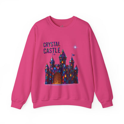 ✅ AU/NZ Magical Crystal Castle Crewneck Sweatshirt, Cozy Unisex Sweater, Crystal Themed Gift, Fun Layering Piece, Perfect for Fall & Winter