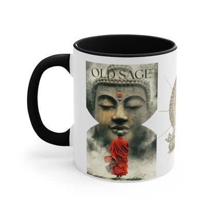 ✅ AU/NZ Colorful Buddha Accent Mug - Spiritual Coffee Cup, Meditation Gift, Mindfulness Tea Mug, Yoga Lover's Drinkware, Unique Home Decor