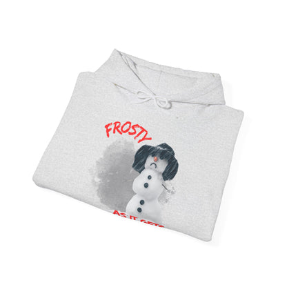 ✅ AU/NZ Frosty Fun Unisex Hooded Sweatshirt - Perfect for Winter Celebrations-Frosty with ATTITUDE!