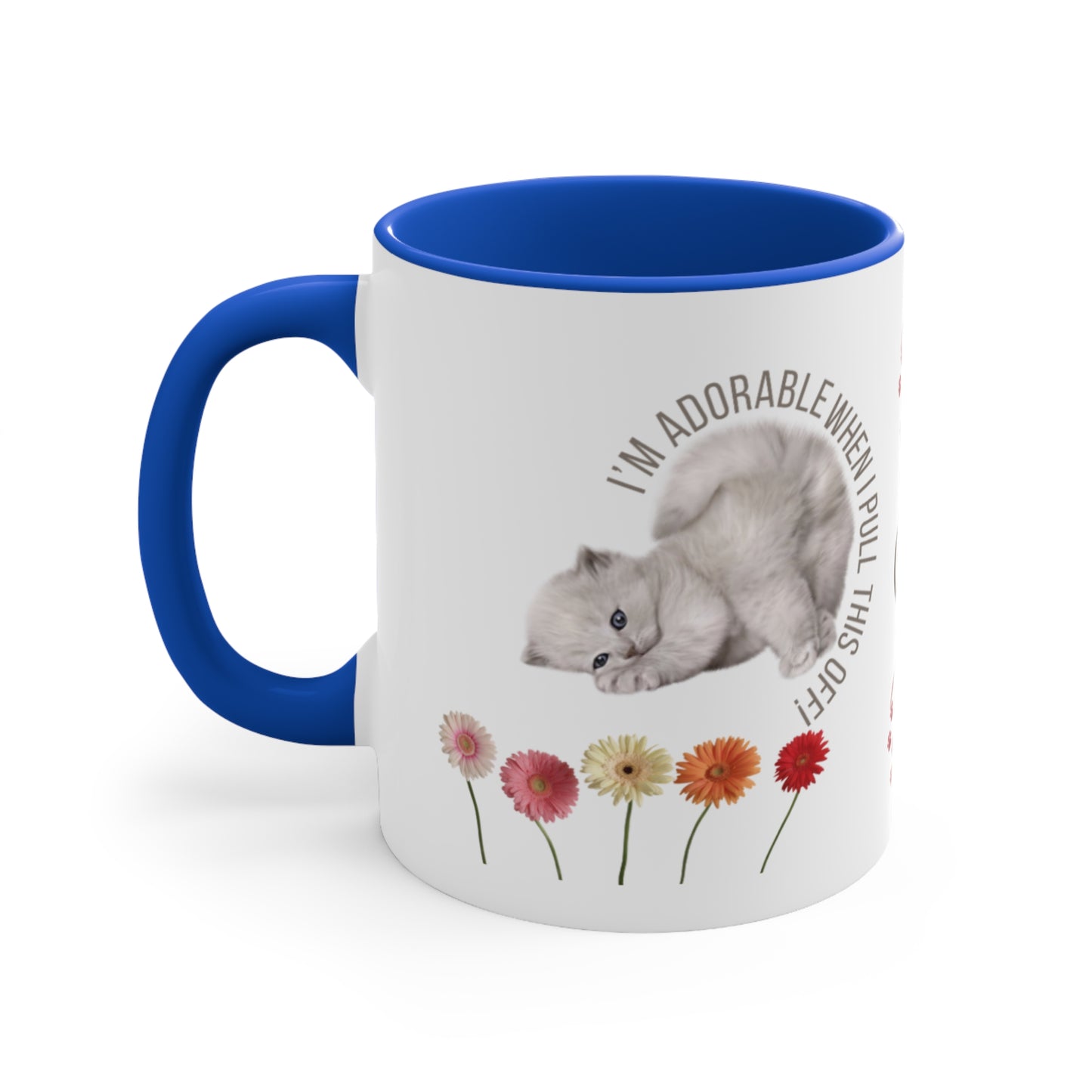 ✅ AU/NZ Cute Cat Mug, Adorable Floral Design, Coffee Mug for Cat Lovers, Gift for Birthdays or Special Occasions, Fun Mug, Pet Owner's Gift
