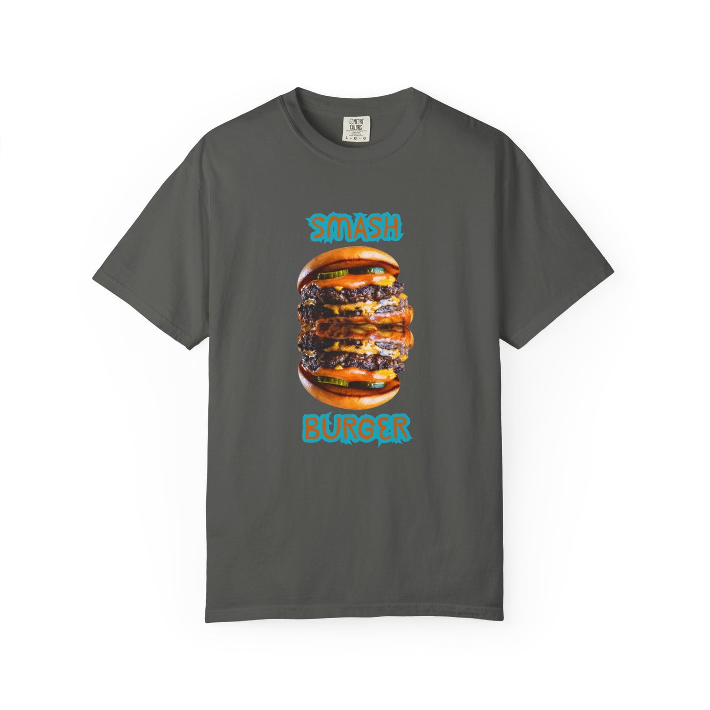 ✅ AU/NZ/Comfort Colours 1717, Smash Burger Unisex Garment-Dyed T-Shirt - Fun Foodie Graphic Tee- SMASHBURGER!