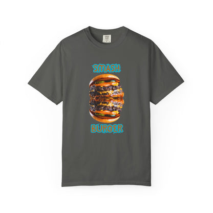 ✅ AU/NZ/Comfort Colours 1717, Smash Burger Unisex Garment-Dyed T-Shirt - Fun Foodie Graphic Tee- SMASHBURGER!