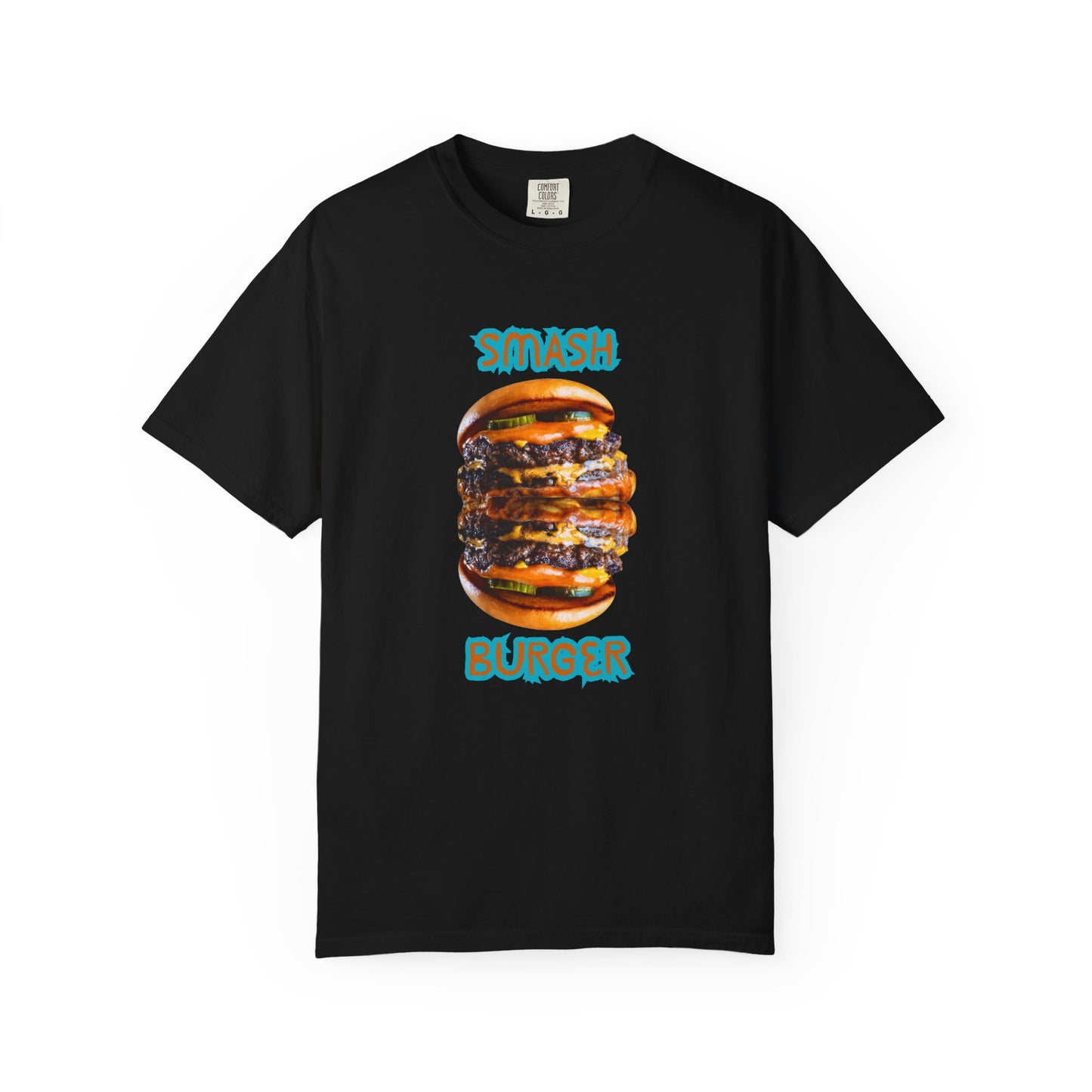 ✅ AU/NZ/Comfort Colours 1717, Smash Burger Unisex Garment-Dyed T-Shirt - Fun Foodie Graphic Tee- SMASHBURGER!