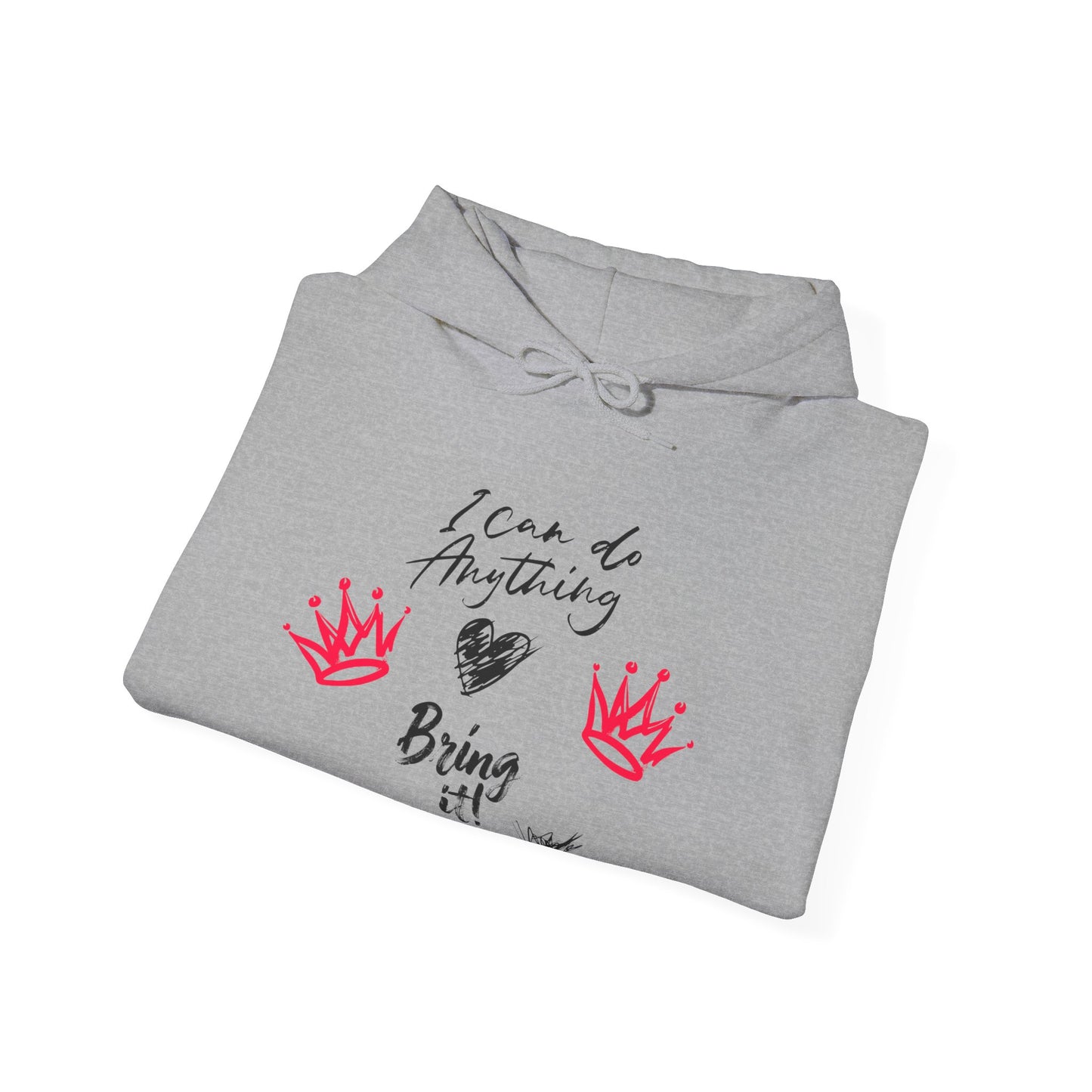 ✅ AU/NZ- I CAN DO ANYTHING,Empowering Unisex Hooded Sweatshirt | Inspirational Quotes Apparel, Cozy Everyday Wear, Unique Gifts for Teens, Motivational Fashion