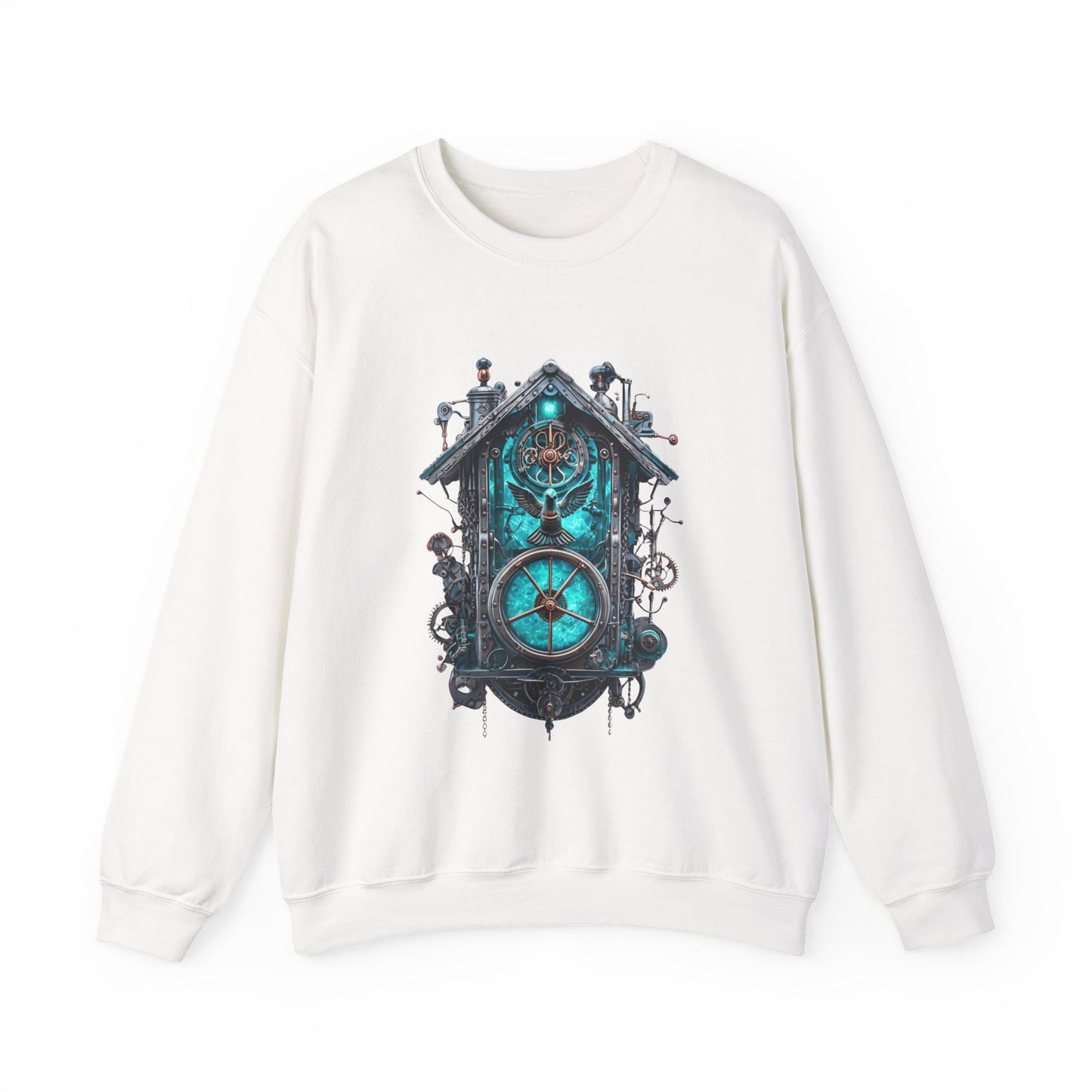 ✅ AU/NZ Mystical Clock Sweatshirt - Cozy Unisex Crewneck for Gift Giving, STEAM PUNK, CUCKOO CLOCK