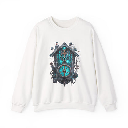 ✅ AU/NZ Mystical Clock Sweatshirt - Cozy Unisex Crewneck for Gift Giving, STEAM PUNK, CUCKOO CLOCK