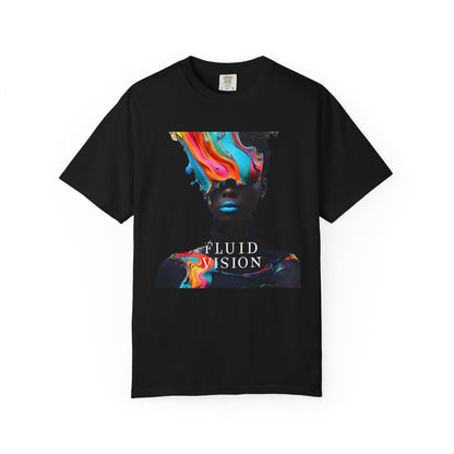 ✅ AU/NZ/Comfort Colours 1717, Fluid Vision Unisex Garment-Dyed T-Shirt - Vibrant Art Tee for Creative Souls-Fluid Vision, Fluid Model