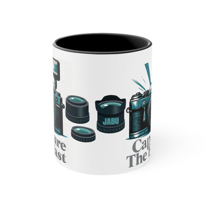 ✅ AU/NZ Vintage Camera Accent Mug - Capture The Past, Coffee Lover Gift, Photography Merchandise, Retro Gift, Tea Cup