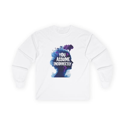 ✅ AU/NZ -YOU ASSUME! Thought-Provoking Unisex Long Sleeve Tee, Perfect for Conversations, Gift for Friends, Casual Wear, Intellectual Humor, Unique Graphic [...]