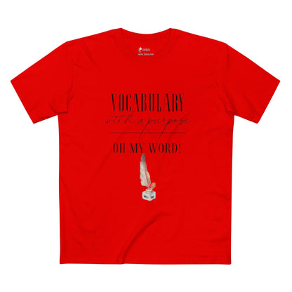 ✅ AU/NZInspirational Vocabulary Tee - 'Words with a Purpose' Graphic Shirt, Motivational Gift, Teacher's Appreciation, Casual Wear, Literary Lovers