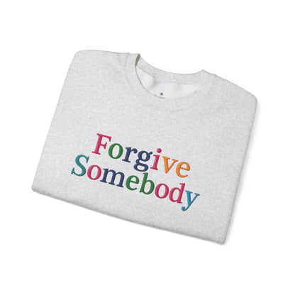 ✅ AU/NZ Forgive Somebody -Light Coloured-Unisex Crewneck Sweatshirt, Inspirational Gift, Cozy Casual wear, Thoughtful Message, Everyday Comfort, Perfect for Gifting