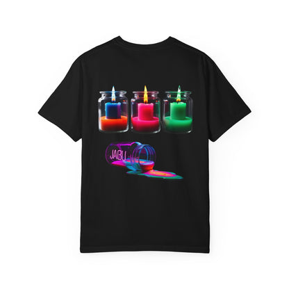 ✅ AU/NZ Colorful Candle Glow T-Shirt | Unisex Casual Tee for Art Lovers, Gift for Birthday, Artistic Clothing, Creative Fashion, Summer Edition