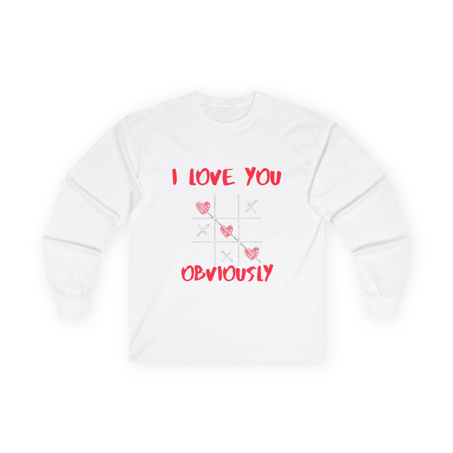 ✅ AU/NZ I LOVE YOU! Unisex Long Sleeve Tee, I Love You Obviously, Valentine's Day Gift, Cute Relationship Shirt, Everyday Wear, Romantic Apparel, Heart Theme