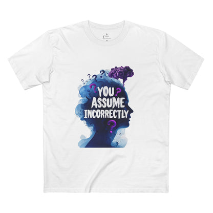 ✅ AU/NZ/As Colour 1717- ASSUME Tee for Thoughtful Souls | Perfect for Gifting, Casual Days, Friends'Gatherings, Daily Humor, Fun Conversations/YOU ASSUME INCORRECTLY!