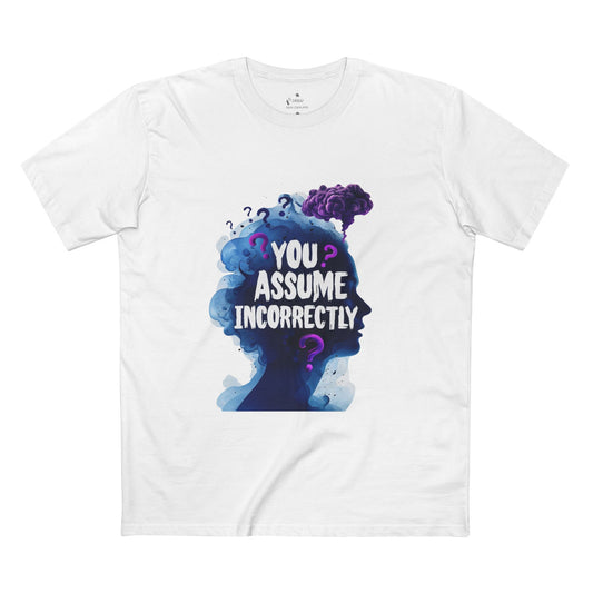 ✅ AU/NZ/As Colour 1717- ASSUME Tee for Thoughtful Souls | Perfect for Gifting, Casual Days, Friends'Gatherings, Daily Humor, Fun Conversations/YOU ASSUME INCORRECTLY!