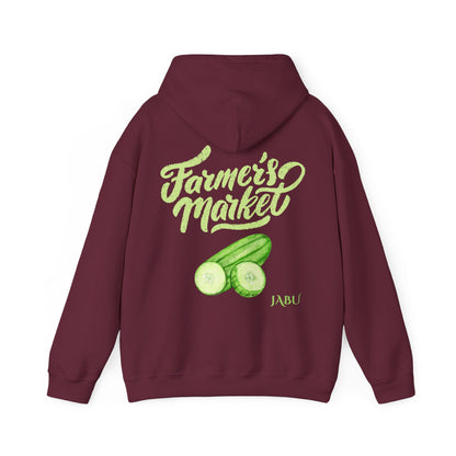 ✅ AU/NZ Farmer's Market Hoodie – Unisex Heavy Blend™ Sweatshirt with Pickle Design