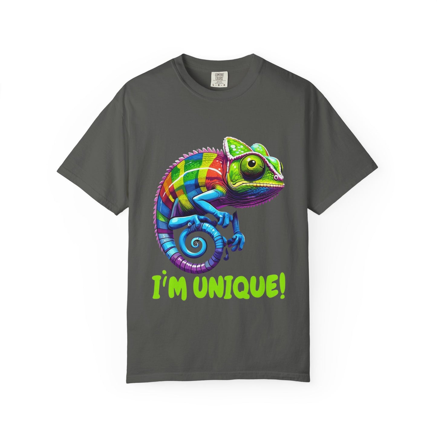 ✅ AU/NZ, Comfort Colours 1717, Unique Chameleon T-Shirt - Celebrate Individuality with Vibrant Graphics