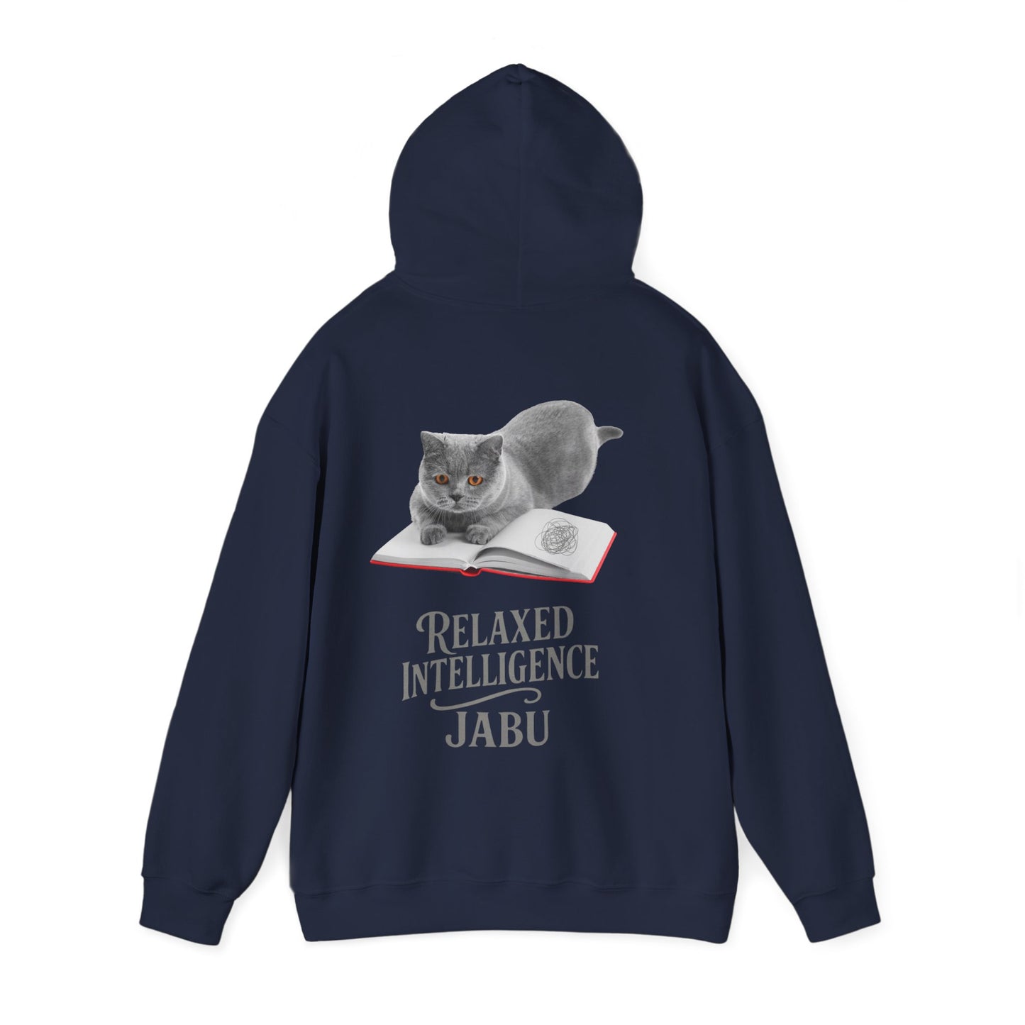 ✅ AU/NZ CATS RELAXED INTELLIGENCE ,Hoodie, Cozy Gift for Cat Lovers, Work from Home Apparel, Casual Wear, Relaxation, British Blue !!