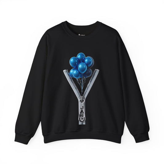 ✔️ AU/NZ Dreams & Celebration Unisex Crewneck Sweatshirt - Zip Design with Balloons