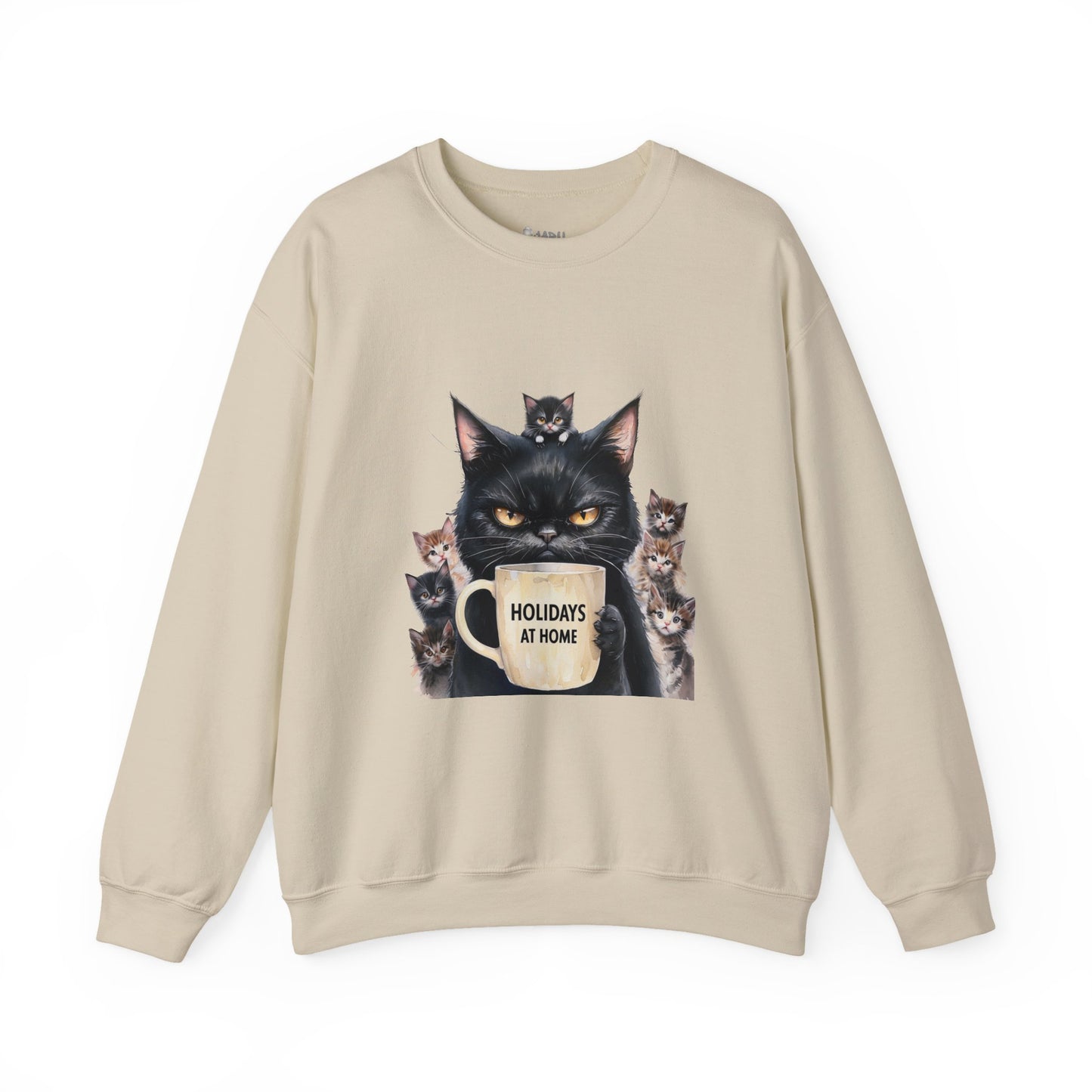 ✅  AU/NZ Funny Cat Crewneck Sweatshirt - Holidays at Home Design