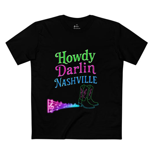 ✅ AU/NZ Howdy Darlin' Nashville Shirt, Adult Staple Tee, Country Music Shirt, Nashville Souvenir Tee, Gift for Music Lovers, Graphic Tee