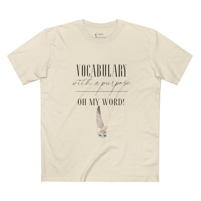 ✅ AU/NZInspirational Vocabulary Tee - 'Words with a Purpose' Graphic Shirt, Motivational Gift, Teacher's Appreciation, Casual Wear, Literary Lovers