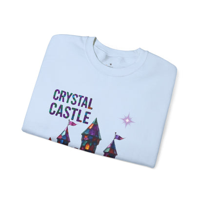 ✅ AU/NZ Magical Crystal Castle Crewneck Sweatshirt, Cozy Unisex Sweater, Crystal Themed Gift, Fun Layering Piece, Perfect for Fall & Winter