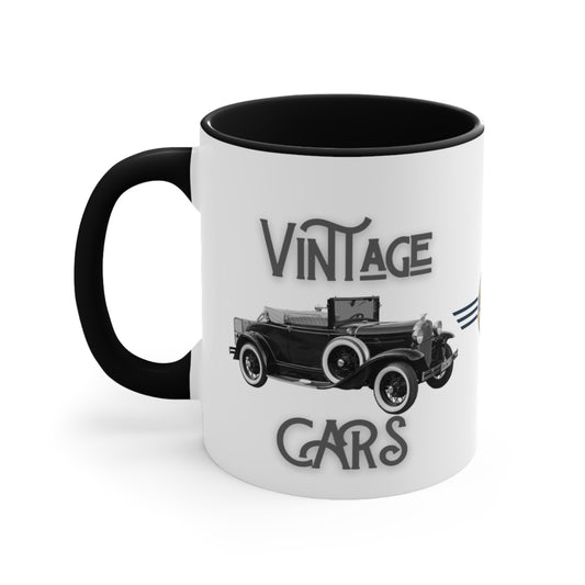 ✅ AU/NZ Vintage Car Accent Mugs, Retro Coffee Cup, Gift for Car Lovers, Classic Auto Mug, Colorful Car Enthusiast Decor