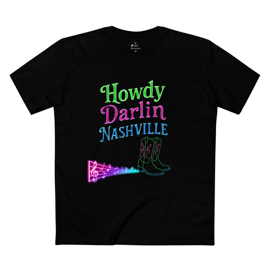 ✅ AU/NZ/AS COLOUR 5001/Nashville Graphic Tee - Howdy Darlin Design, Country Music Lover Shirt, Casual Summer Top, Gifts for Music Fans, Festival Wear