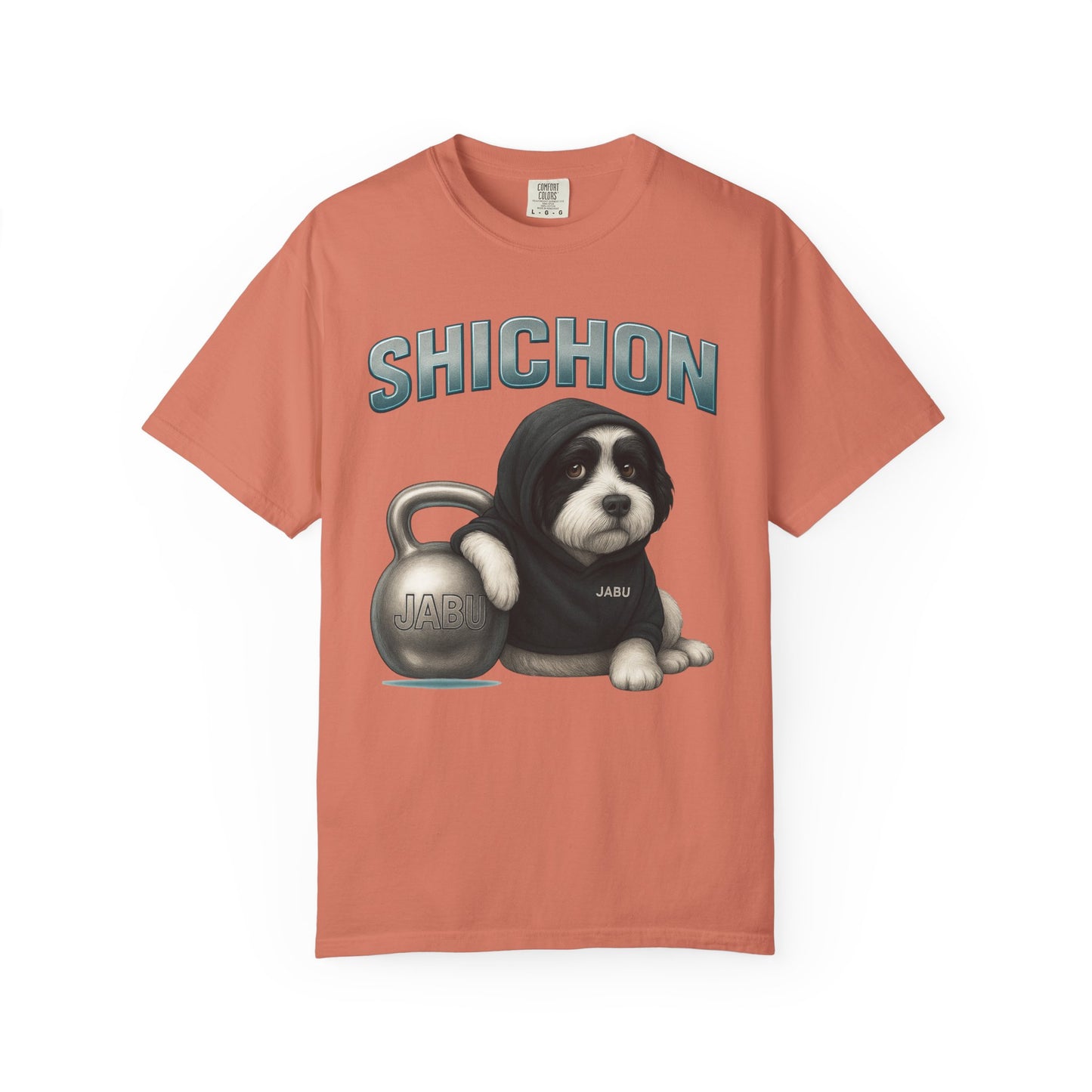 JABU GRIND - SHICHON: A Fun, Dog-Loving Gym Tee for NZ & AU Humans JABU© • JustAboutBeingU®
