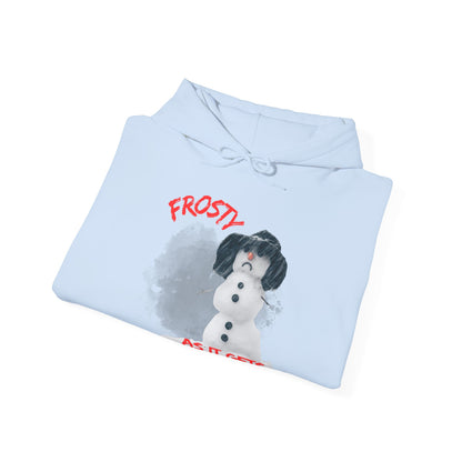 ✅ AU/NZ Frosty Fun Unisex Hooded Sweatshirt - Perfect for Winter Celebrations-Frosty with ATTITUDE!